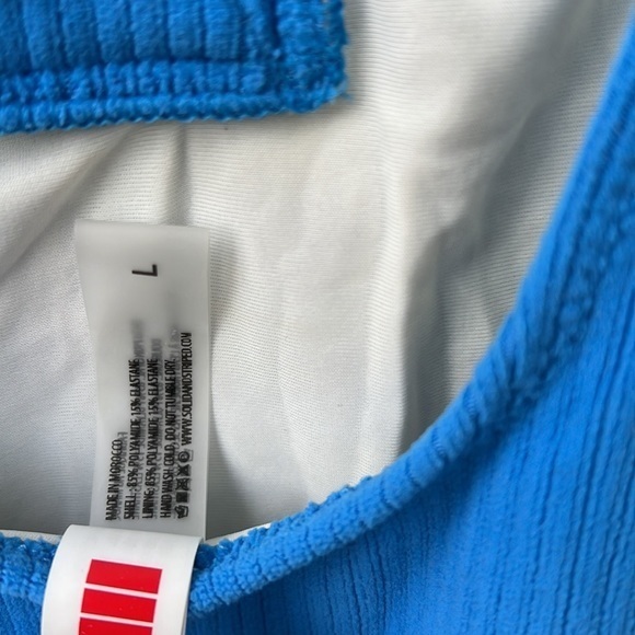 Solid & Striped ANNE-MARIE BUTTON AZURE Swimsuit size L - Picture 7 of 7